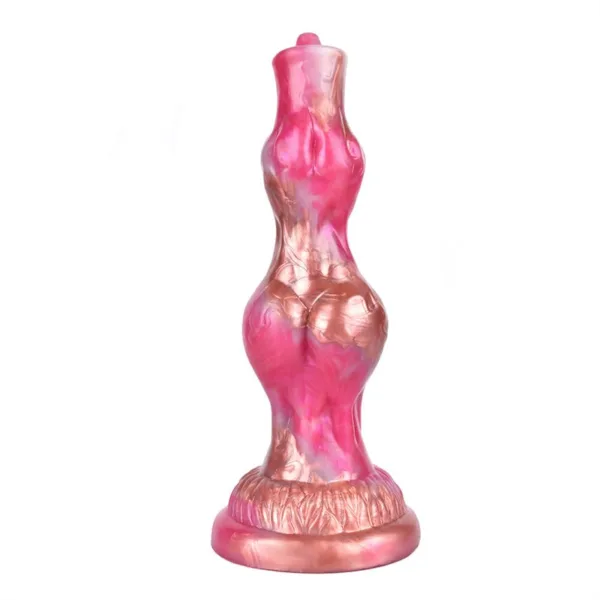 8 Inch Double Knot Silicone Dog Penis Dildo