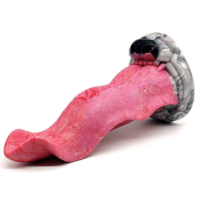 10 Inch Realistic Silicone Dog Wolf Tongue Dildo