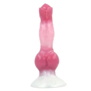 8 Inch Dog Knot Dildo Werewolf Silicone Fantasy Pink Dildo