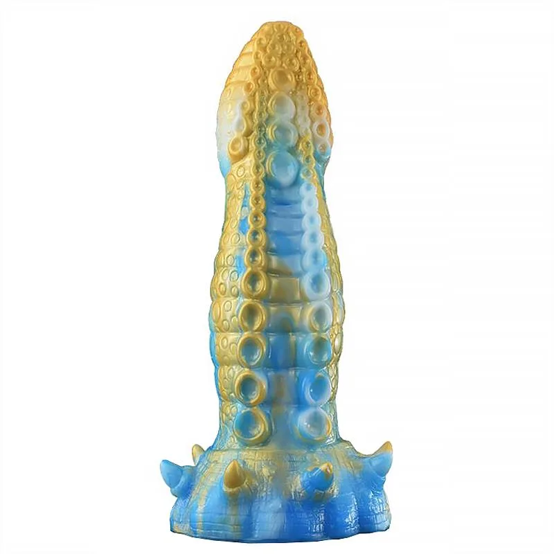 8 Inch Blue / Pink Octopus Tentacle Dildo Fantasy Silicone Sex Toy