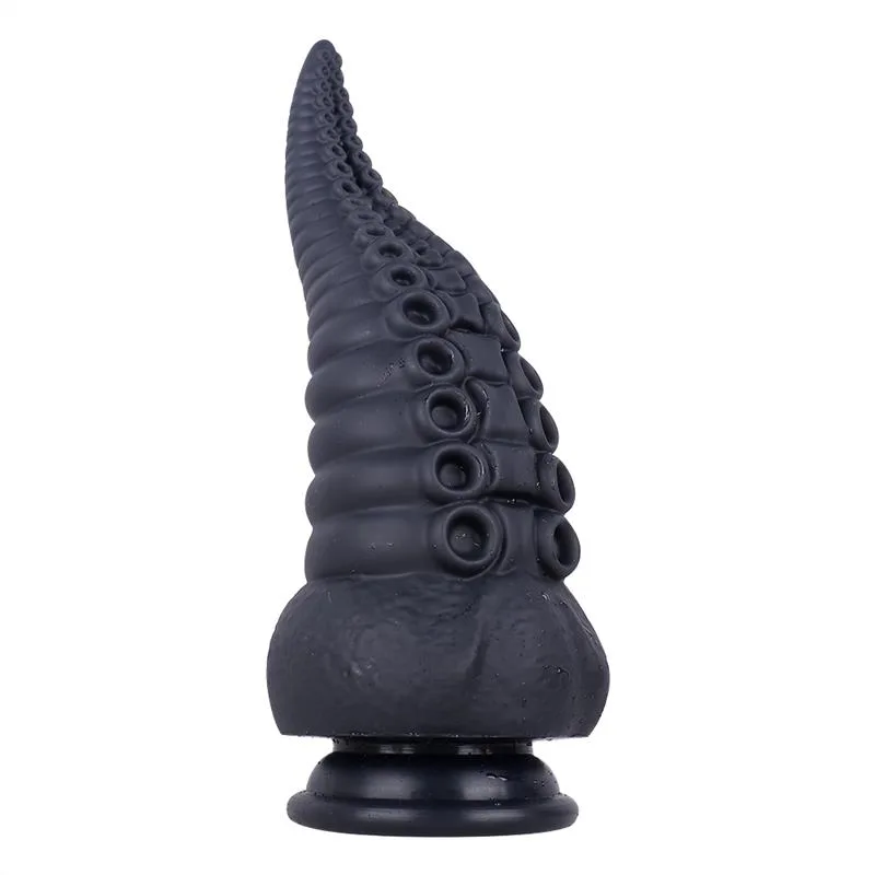 8.5 Inch Black Squid Tentacle Dildo Soft Silicone Anal Plug