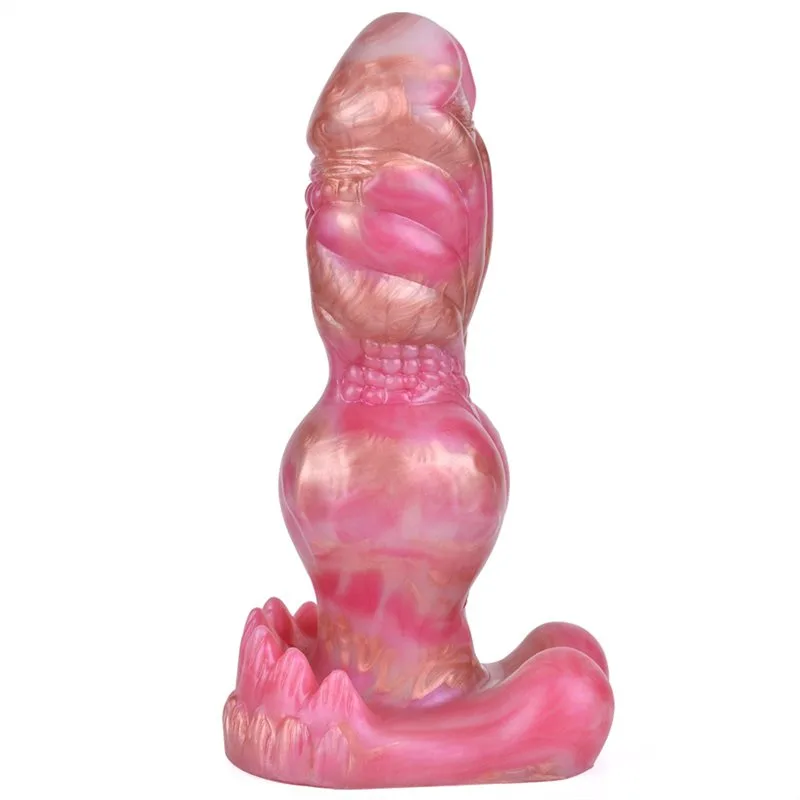 8.5 Inch Thick Dragon Knot Dildo Soft Silicone Fantasy Alien Sex Toy