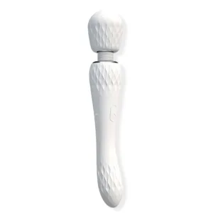 White Two Headed Magic Wand Massager