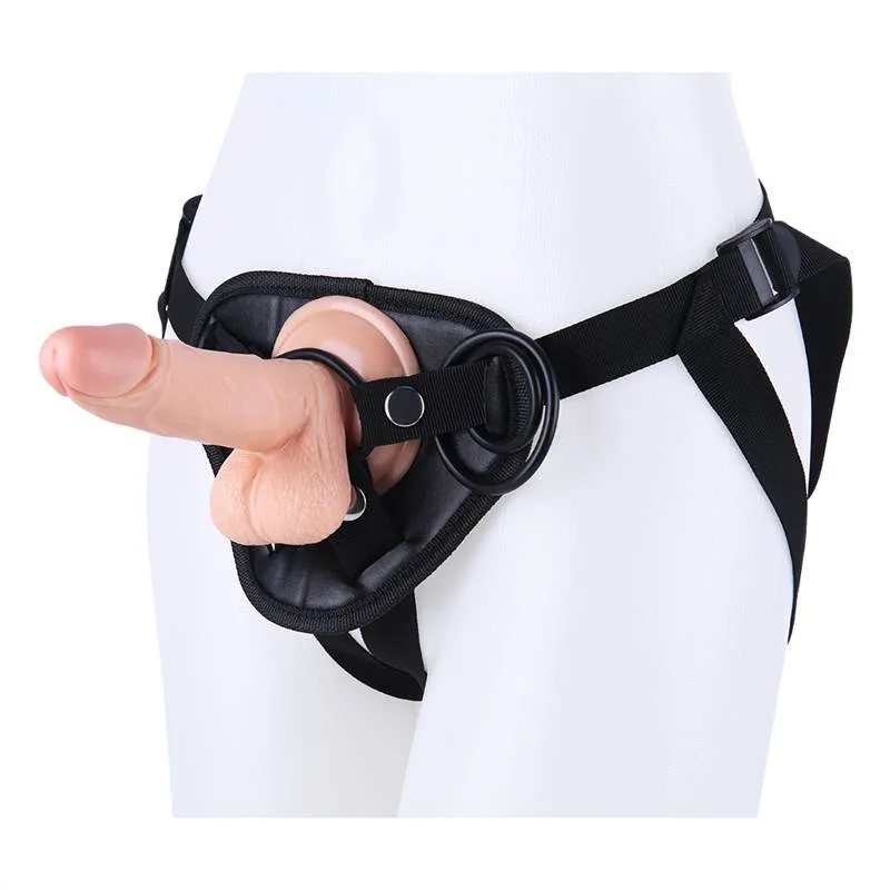 6.5 inch Beginner's Unisex Strap-On Harness Kit With Realistic Dildo