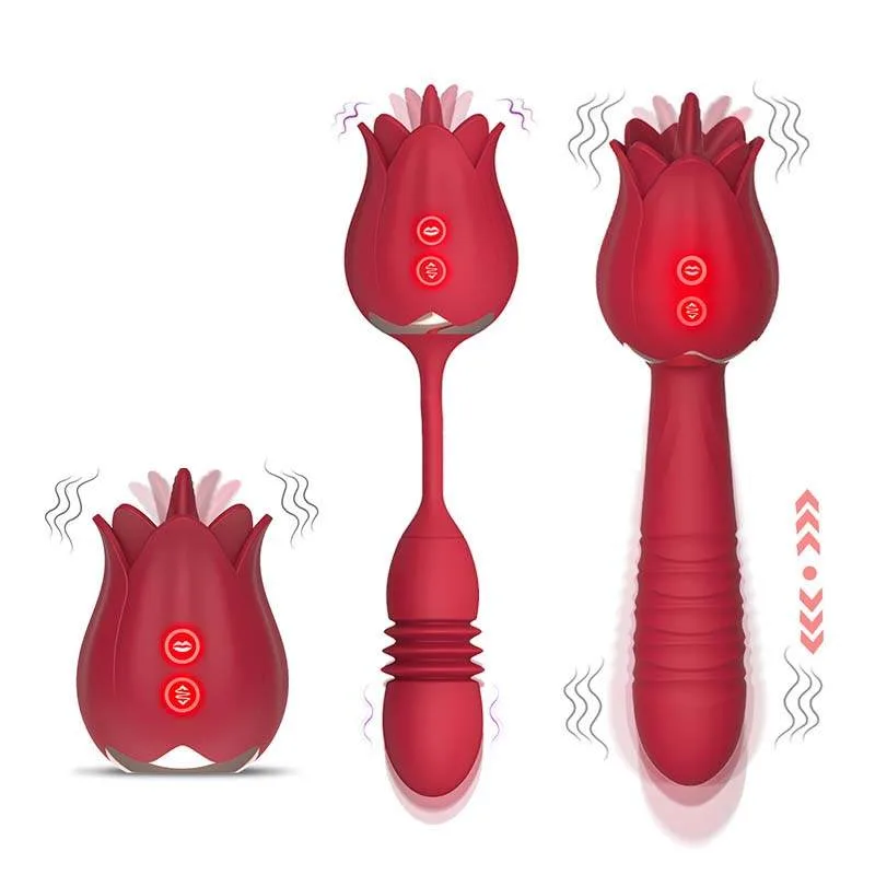 Red Rose Female Toy Flower Vibrator