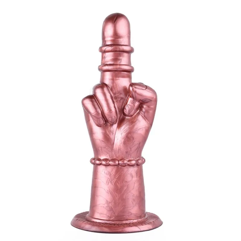 8 Inch Middle Finger Fist Dildo Silicone Butt Plug