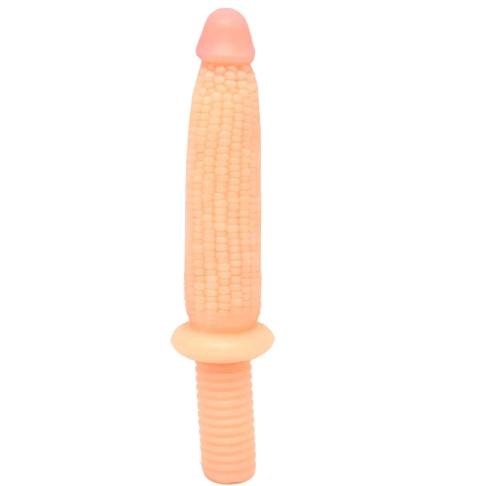 13 Inch Realistic Corn PVC Dildo with Handle